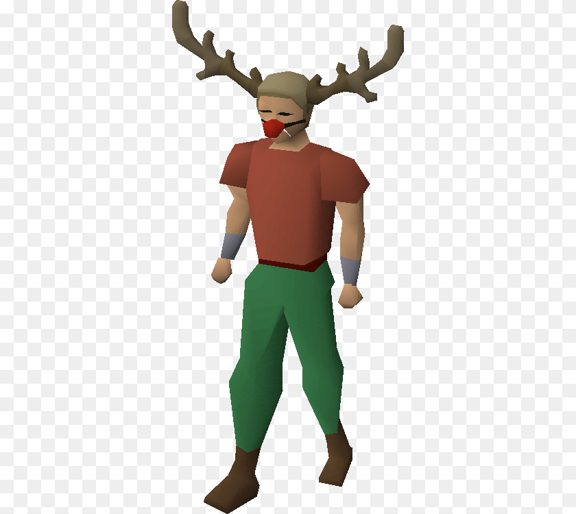 Reindeer Hat Equipped Reindeer Wearing A Hat, Adult, Male, Man, Person Clipart PNG