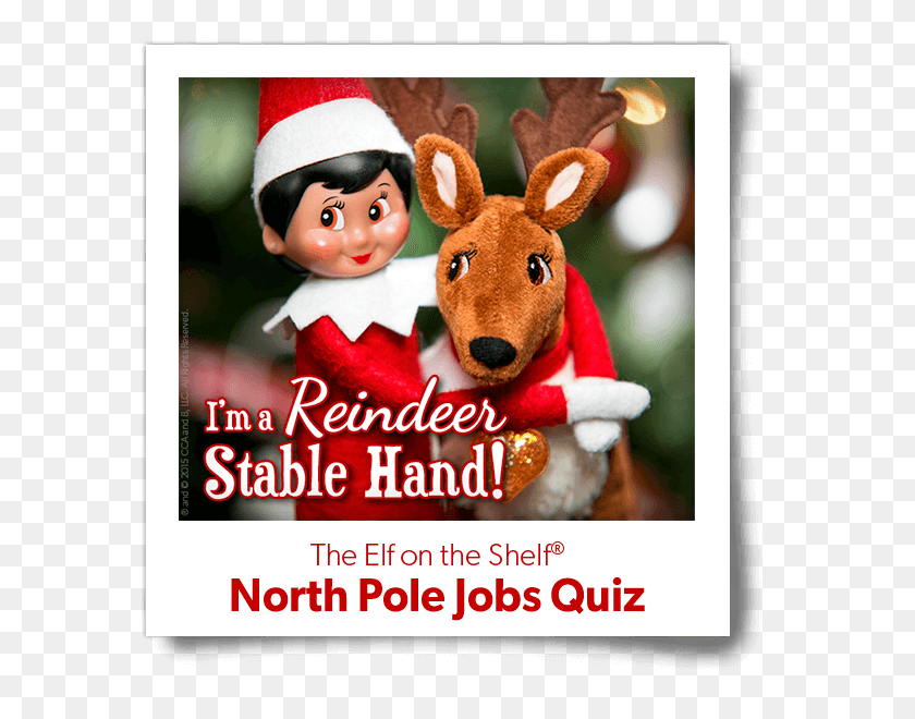 600x600 Reindeer Stable Hand Girl Elf On The Shelf With Reindeer, Doll, Toy, Advertisement HD PNG Download