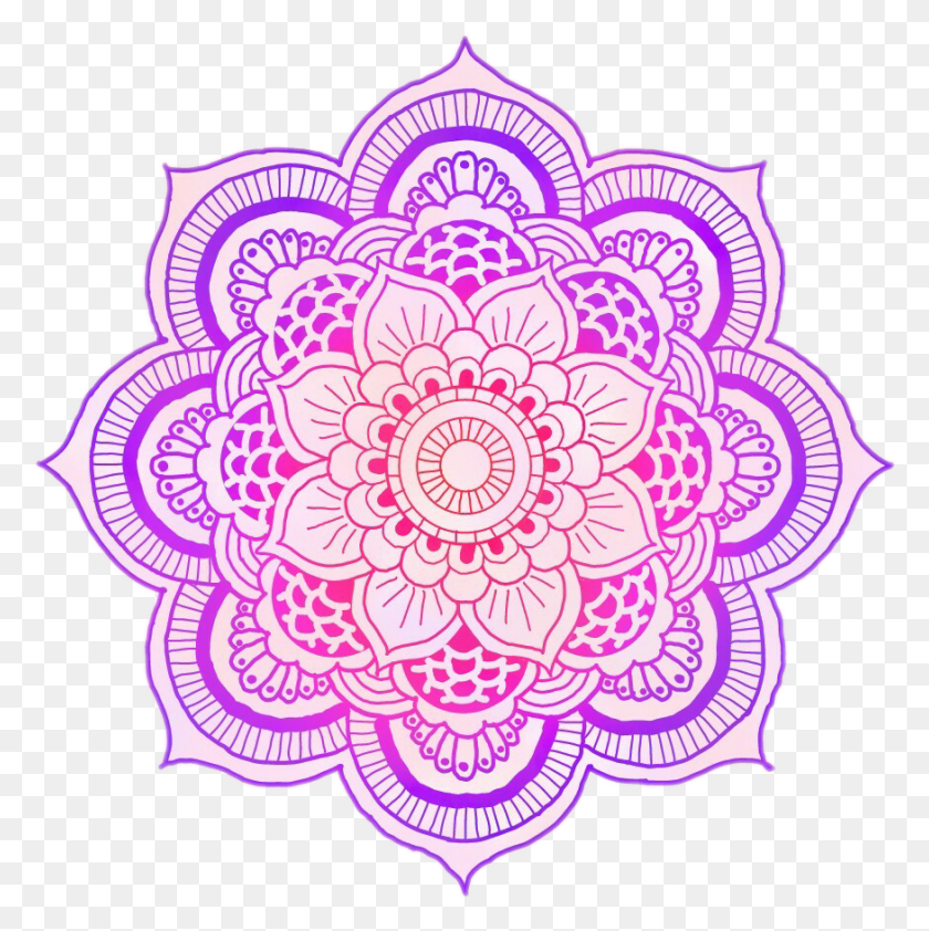 875x878 Related Mandala Pattern Black And White, Doodle HD PNG Download