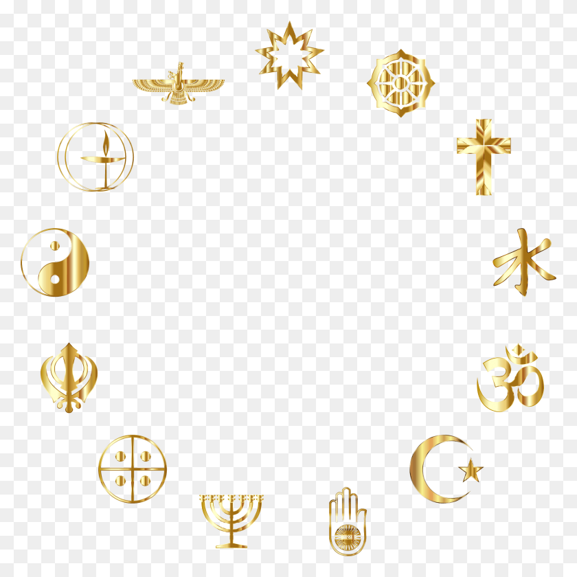 2290x2290 Religious Symbols Clipart Transparent Religion Symbol, Cross, Text HD PNG Download