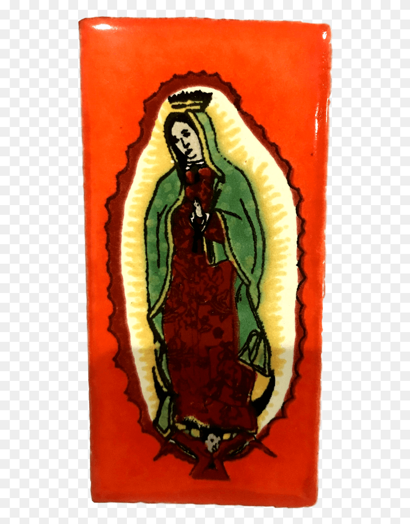 526x1013 Religious Tile Small Virgen De Guadalupe Multi Color Illustration, Modern Art HD PNG Download