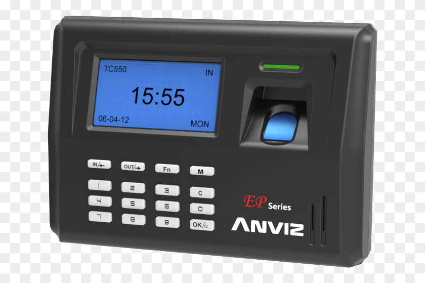 653x499 Reloj Biometrico Control De Personal Huella Digital Anviz, Electronics, Mobile Phone, Phone HD PNG Download