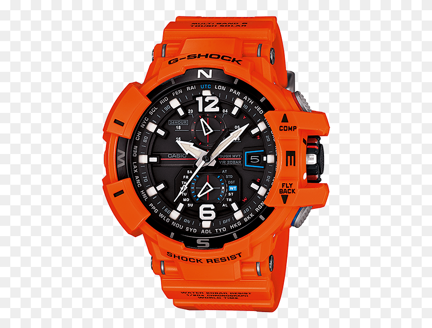 445x579 Reloj Casio G Shock Gravity Master Gwa1100 Naranja Casio Gw A1100r, Wristwatch, Digital Watch HD PNG Download