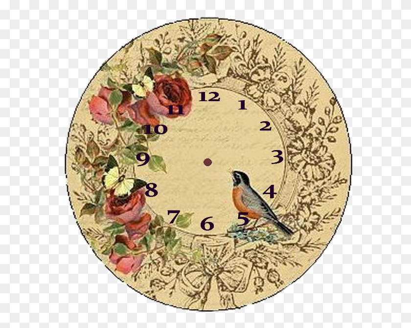 609x611 Reloj Vintage Imagenes De Relojes Vintage, Rug, Bird, Animal HD PNG Download