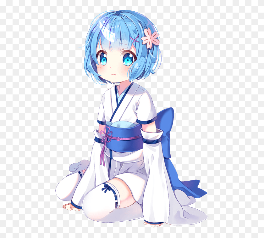 489x696 Rem Rem Re Little Ram And Rem, Clothing, Apparel, Robe HD PNG Download