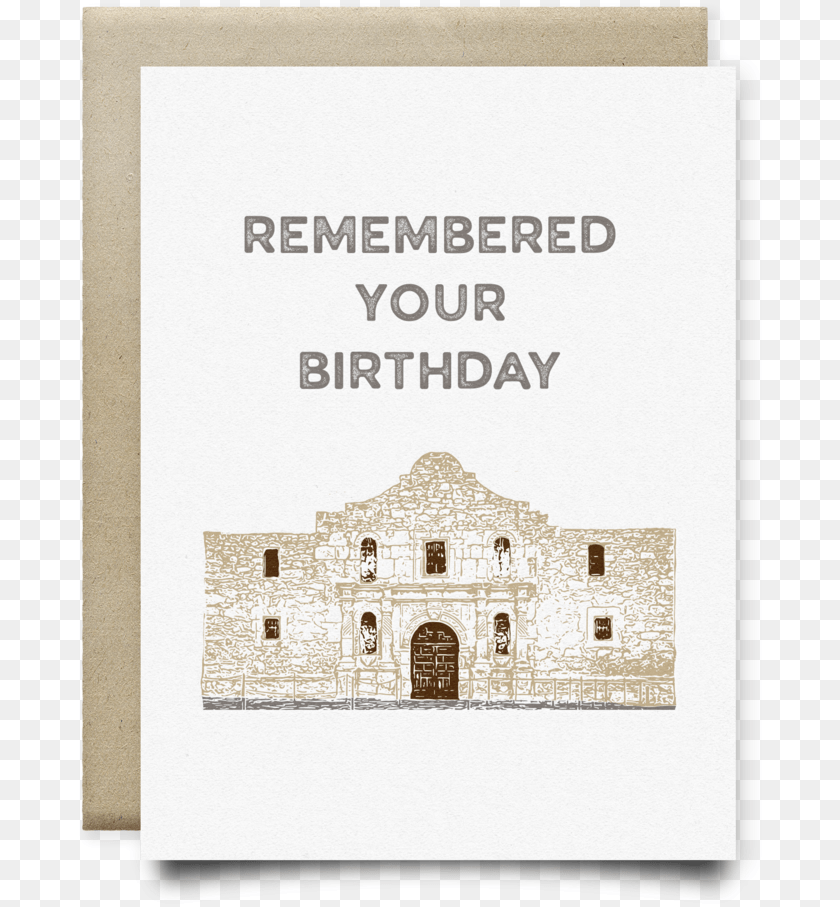 689x907 Remembered Your Birthday Alamo Card, Architecture, Book, Building, Page Clipart PNG