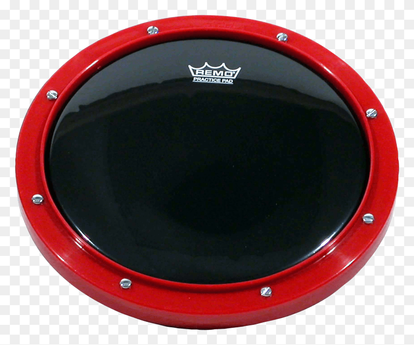 2985x2454 Remo Practice Pad Tunable Red Ambassador Ebony Drumhead Remo Rt 0008 HD PNG Download