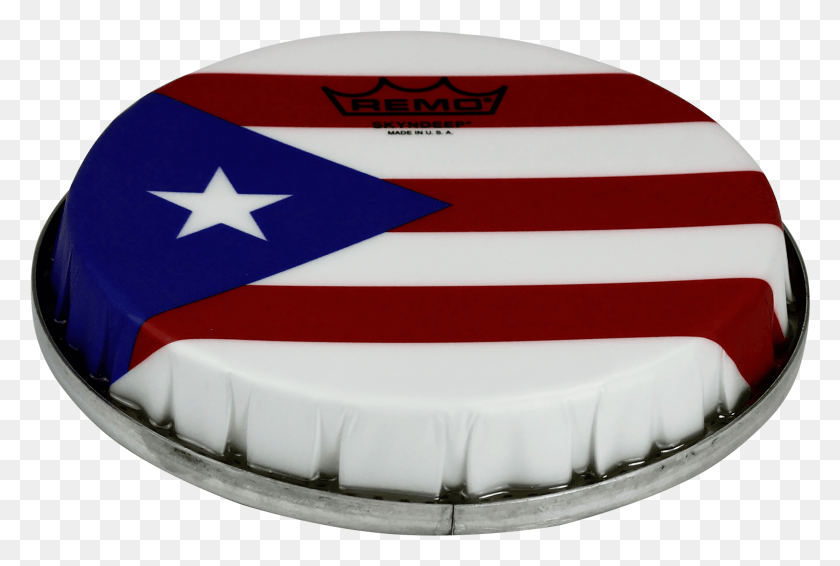 2990x1942 Remo R Series Skyndeep Bongo Drumhead Puerto Rican Flag Of The United States, Symbol, Cake, Dessert HD PNG Download