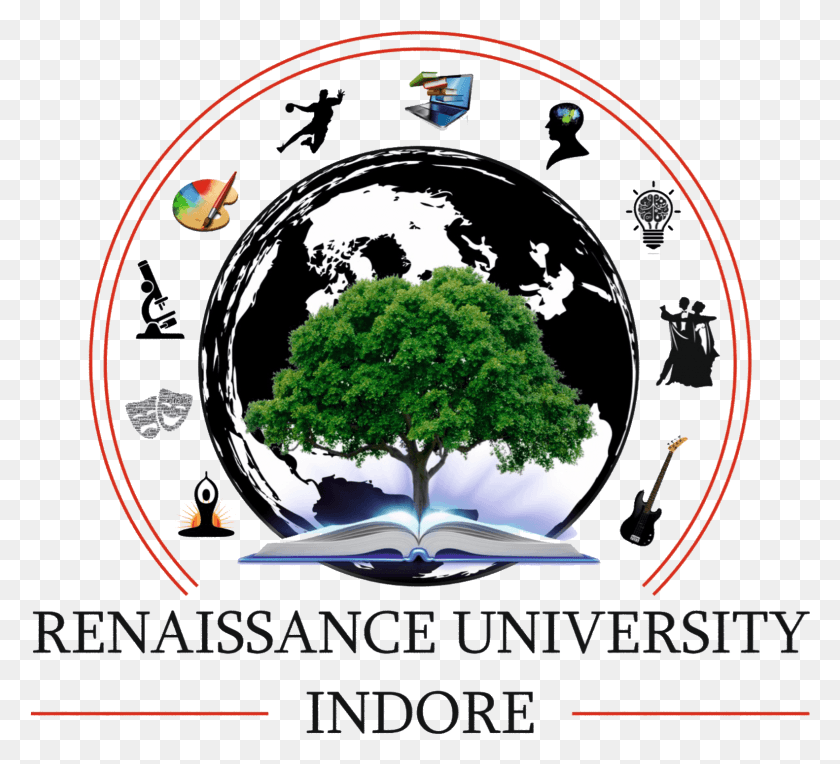 1582x1429 Renaissance University Renaissance University Renaissance College Indore Logo, Tree, Plant, Oak HD PNG Download