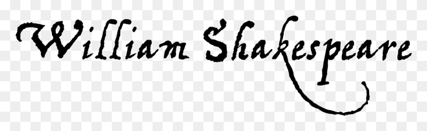 996x254 Renaissance William Shakespeare Type Handwriting Fonts William Shakespeare In Cursive, Gray, World Of Warcraft HD PNG Download