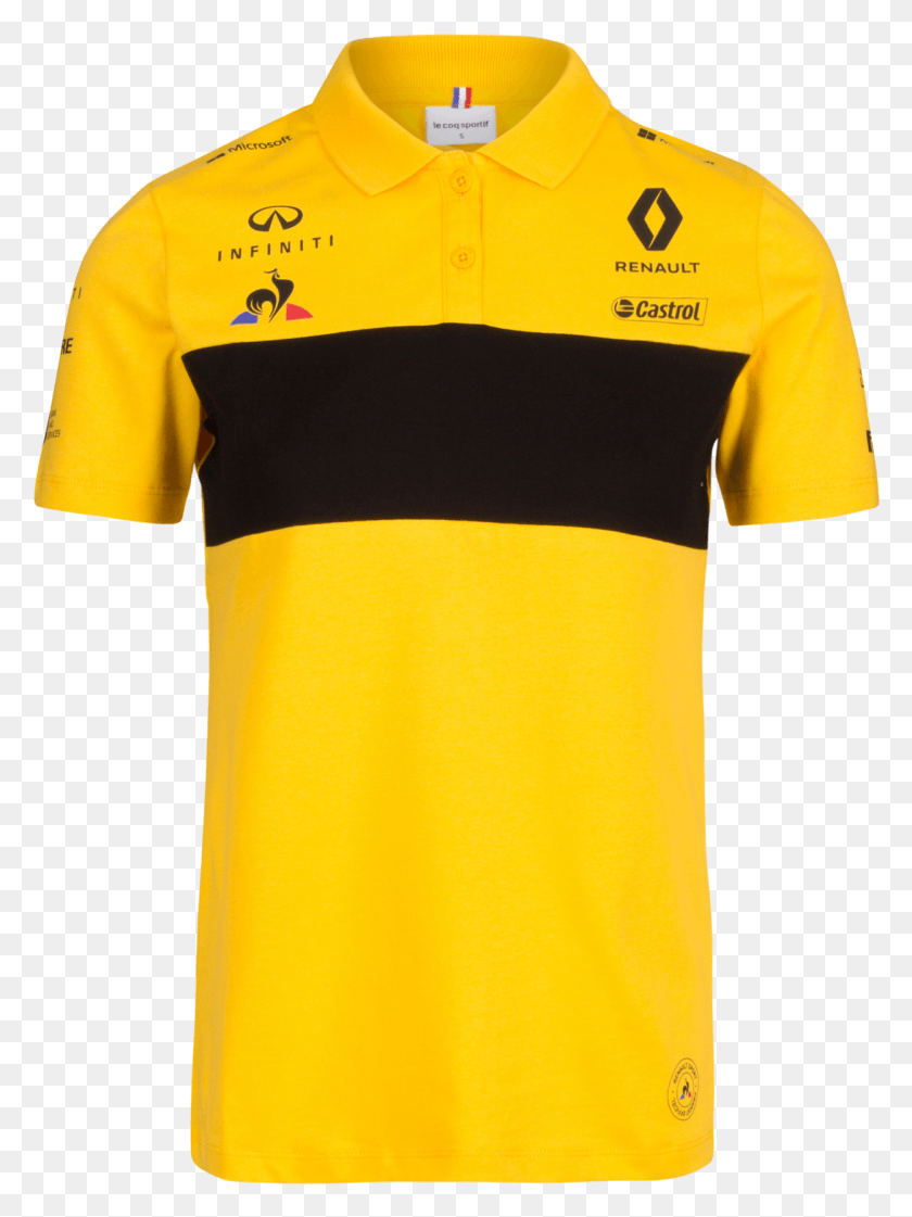 1250x1701 Descargar Png Renault Formula One Team 2018 Women39S Polo Shirt Renault F1 Polo, Ropa, Ropa, Camisa Hd Png