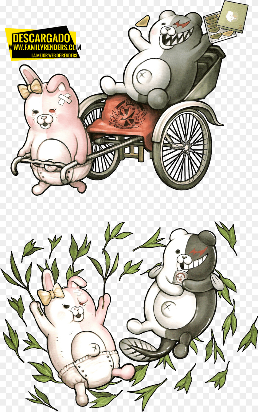 1206x1925 Render Monokuma X Monomi Monokuma X Monomi, Comics, Book, Furniture, Publication Sticker PNG