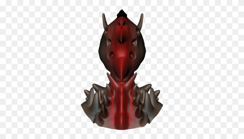 285x418 Render Of Back Of Demon Head Illustration, Figurine, Person, Human HD PNG Download