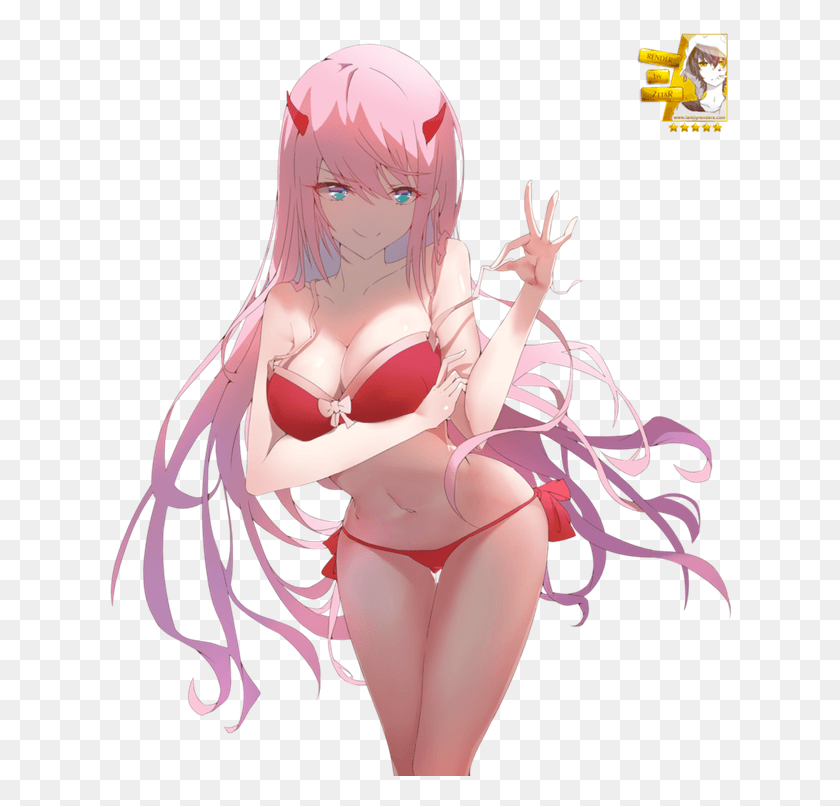 626x746 Render Zero Two Darling In The Franxx 6 By Zttar Dc5r6zl Two Darling Render Zero Two, Clothing, Apparel, Lingerie HD PNG Download