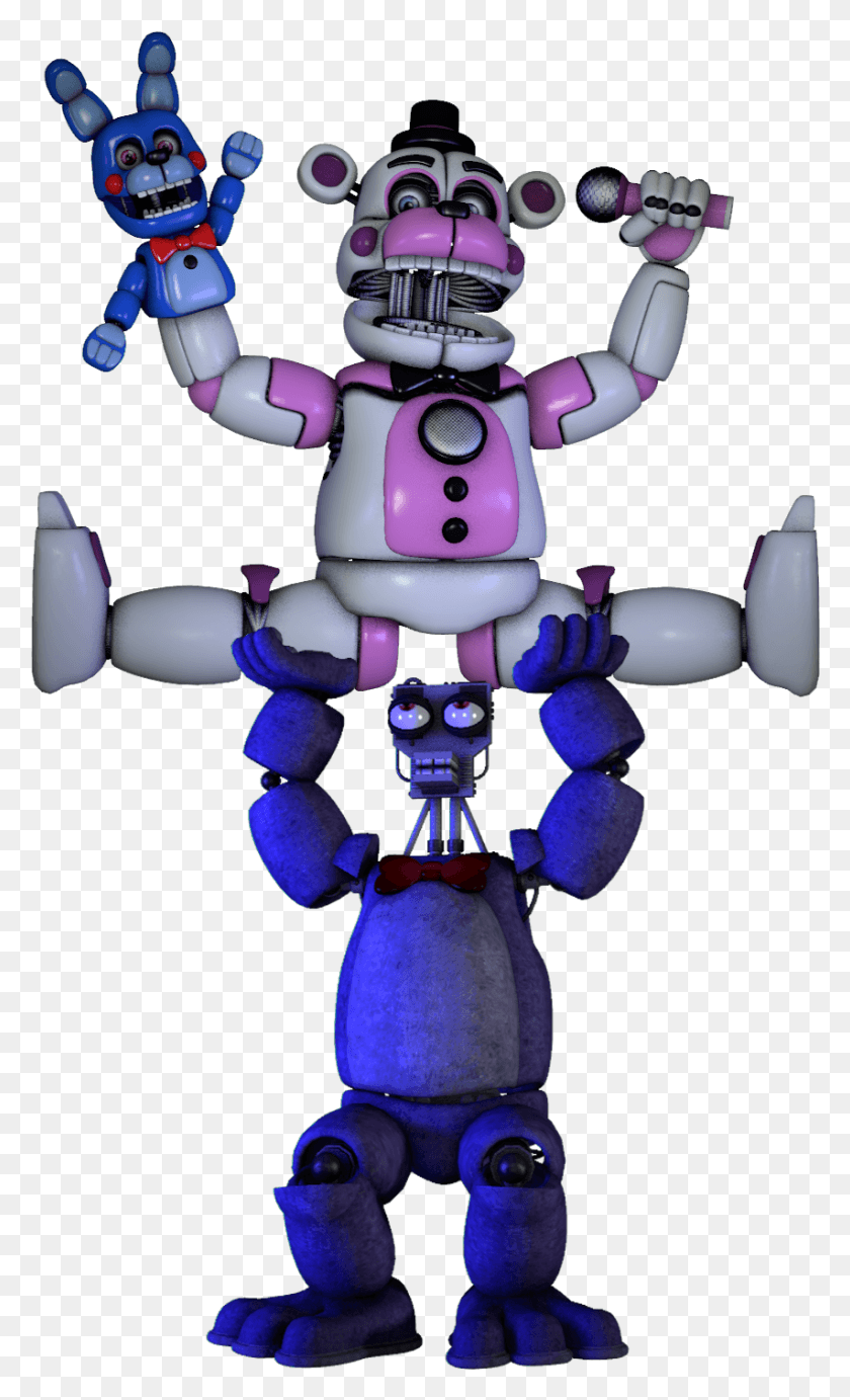 853x1447 Descargar Png Renderbonnie And Funtime Freddy Meme Funtime Bonnie Y Funtime Freddy, Toy, Robot Hd Png