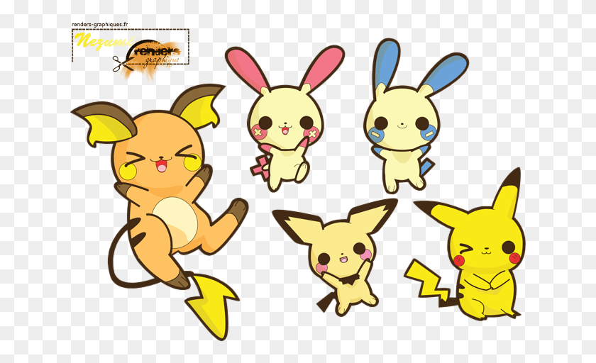 645x452 Descargar Png Renders A Little Kitty Pokemon Electrique Lindo Chibi Lindo Pikachu, Animal, Mamífero, Mascota Hd Png