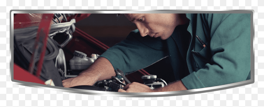 950x344 Repairing Car Engine Mechanic Using Wrench Tool In Mechanic At Work, Person, Human, Finger HD PNG Download