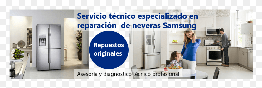 1286x368 Descargar Png Reparacion De Neveras Samsung Refrigerador, Persona Humana, Electrodoméstico Hd Png