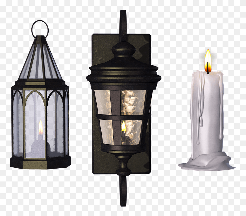 778x678 Replacement Lamp Lantern Candle Lighting Light Linterna Con Vela, Lampshade HD PNG Download