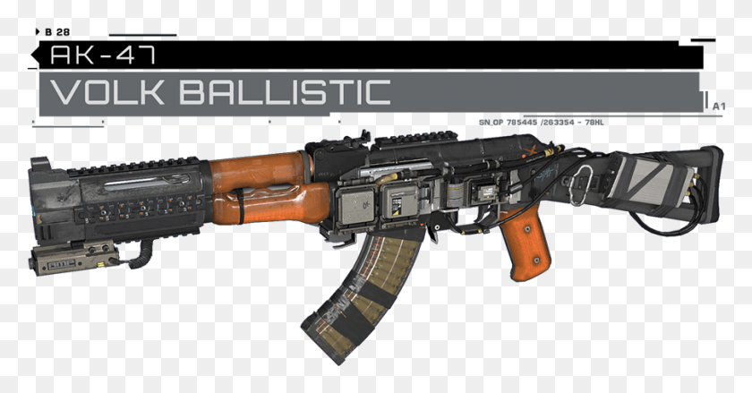 901x438 Replaces Ak 47 With Volk From Call Of Duty Infinite Assault Rifle, Gun, Weapon, Weaponry HD PNG Download