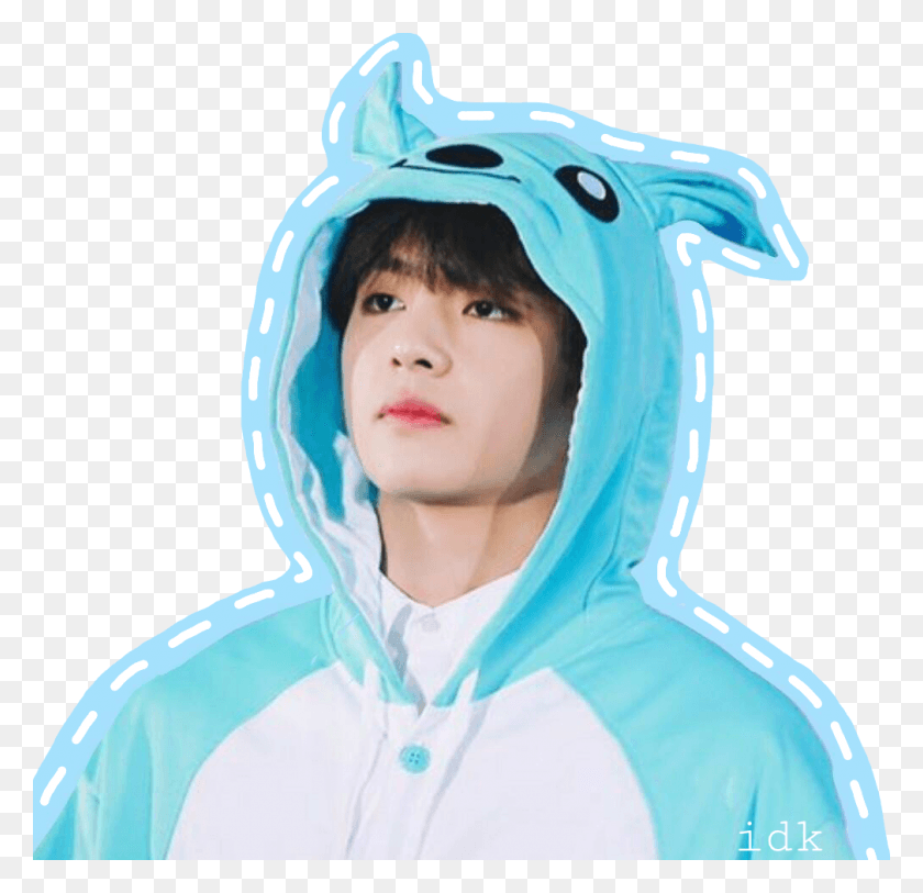 1009x975 Replies 0 2 Taehyung In A Onesie, Clothing, Apparel, Hood HD PNG Download