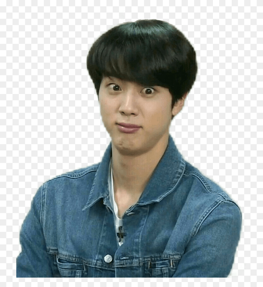 735x856 Reply 0 Retweets 3 Likes Bts Jin Funny Face, Person, Human, Clothing HD PNG Download