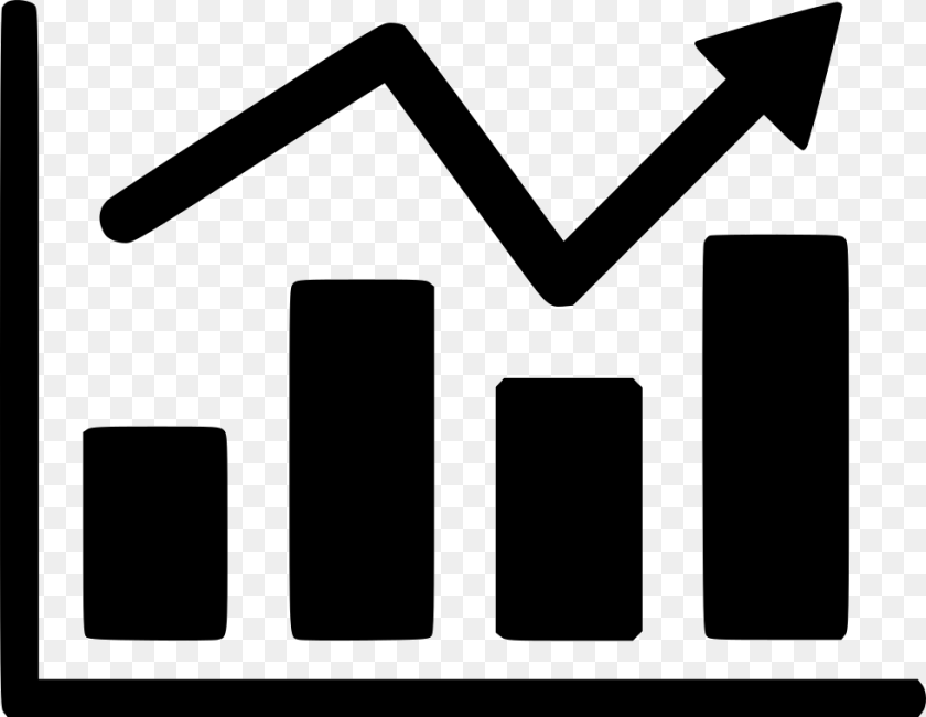 Report Arrow Chart Business Data Graph Icon, Stencil, Symbol Transparent PNG