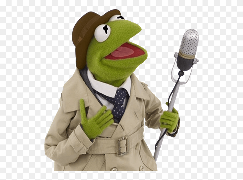538x563 Reporter Kermit 1 Sesame Street Kermit The Frog, Person, Human, Clothing HD PNG Download