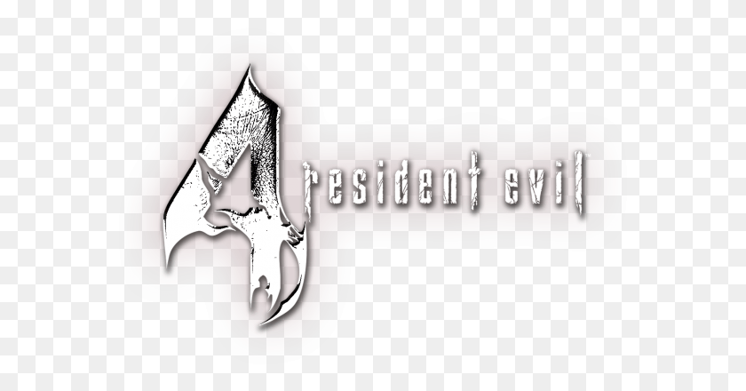 573x380 Логотип Resident Evil 4, Текст, Символ, Стервятник Png Скачать