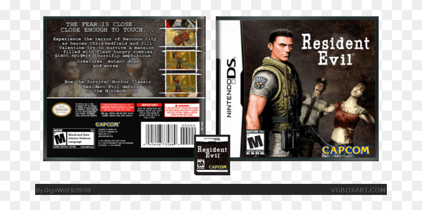 701x358 Descargar Png Resident Evil Ds Box Art Cover Resident Evil Nintendo Ds, Persona, Texto Hd Png