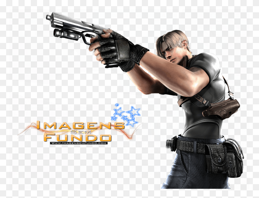 1024x768 Resident Evil Leon Resident Evil, Person, Human, Gun HD PNG Download