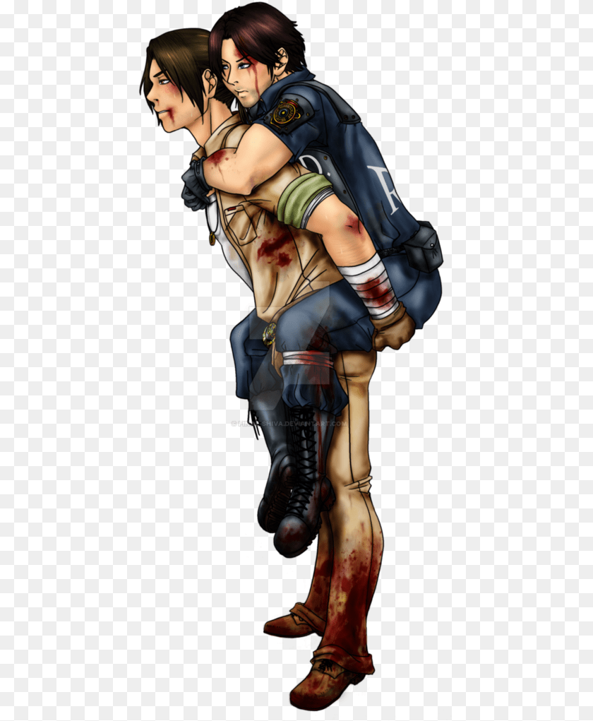 450x1021 Resident Evil Outbreak Piggyback Resident Evil Outbreak Kevin, Book, Publication, Comics, Adult Clipart PNG