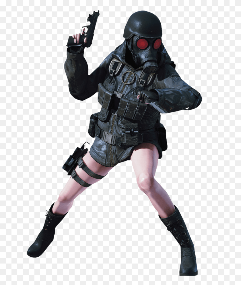657x935 Resident Evil Revelations Lady Hunk Resident Evil Revelations Lady Hunk, Helmet, Clothing, Apparel HD PNG Download