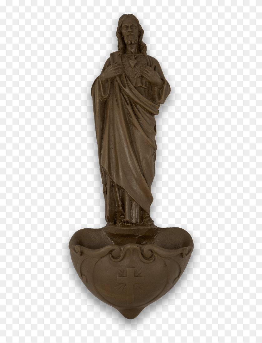 462x1041 Resin Holy Water Font Of The Sacred Heart Of Jesus Statue, Sculpture, Person HD PNG Download