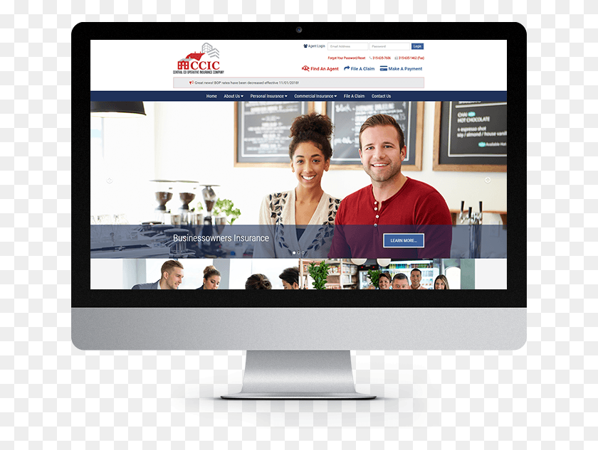 641x573 Responsive Mobile Web Design Syracuse Insurance Cafe Workers, Monitor, Screen, Electronics HD PNG Download