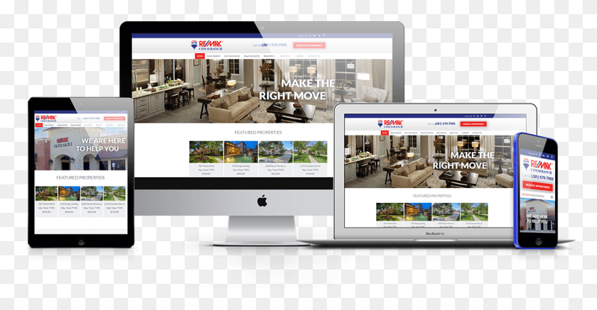 1127x545 Responsive Real Estate Website Design Online Advertising, Mobile Phone, Electronics, Monitor HD PNG Download