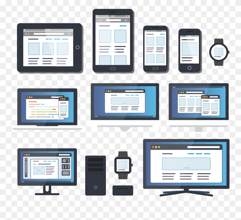 761x707 Адаптивный Дизайн Веб-Сайтов Электронные Книги Для Чтения, Мобильный Телефон, Телефон, Электроника Hd Png Скачать