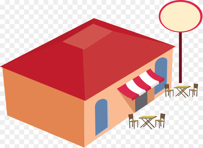 1280x938 Restaurant Building Clipart, Chair, Furniture, Box, Cardboard PNG