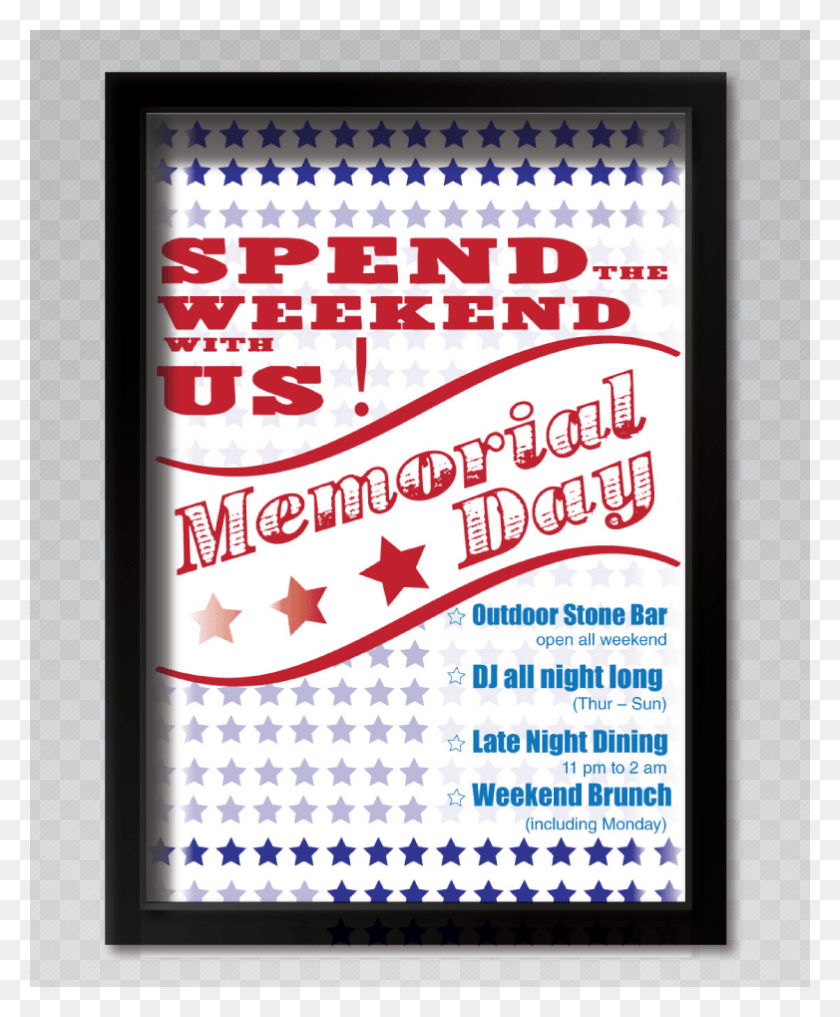 782x960 Restaurant Memorial Day Weekend Poster Calligraphy, Advertisement, Text, Flyer HD PNG Download