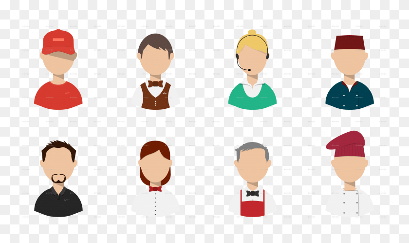 4789x2690 Restaurant Staff Cartoon, Person, Human, Lamp HD PNG Download