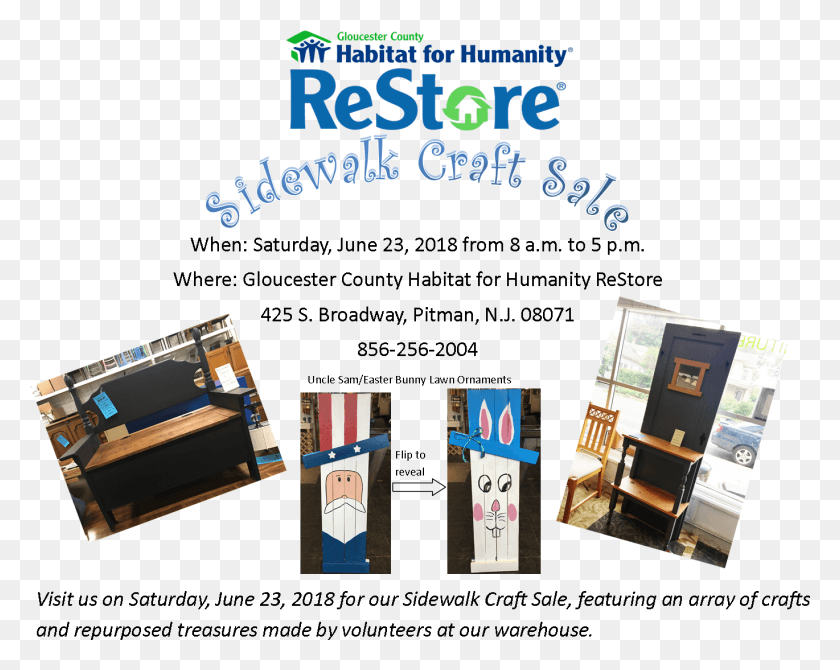 1370x1072 Restore Craft Sidewalk Sale Habitat For Humanity Restore, Flyer, Poster, Paper HD PNG Download