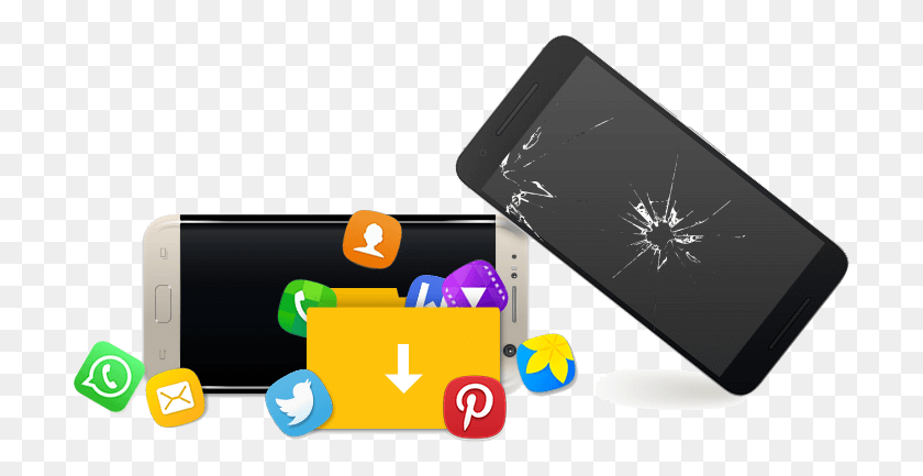 707x373 Restore Deleted Data From Broken Android Dealing With Smartphone, Phone, Electronics, Mobile Phone HD PNG Download