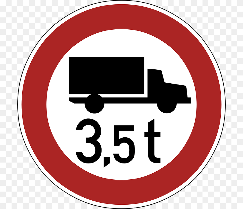 720x720 Restriction Truck Road Sign, Symbol, Road Sign Clipart PNG