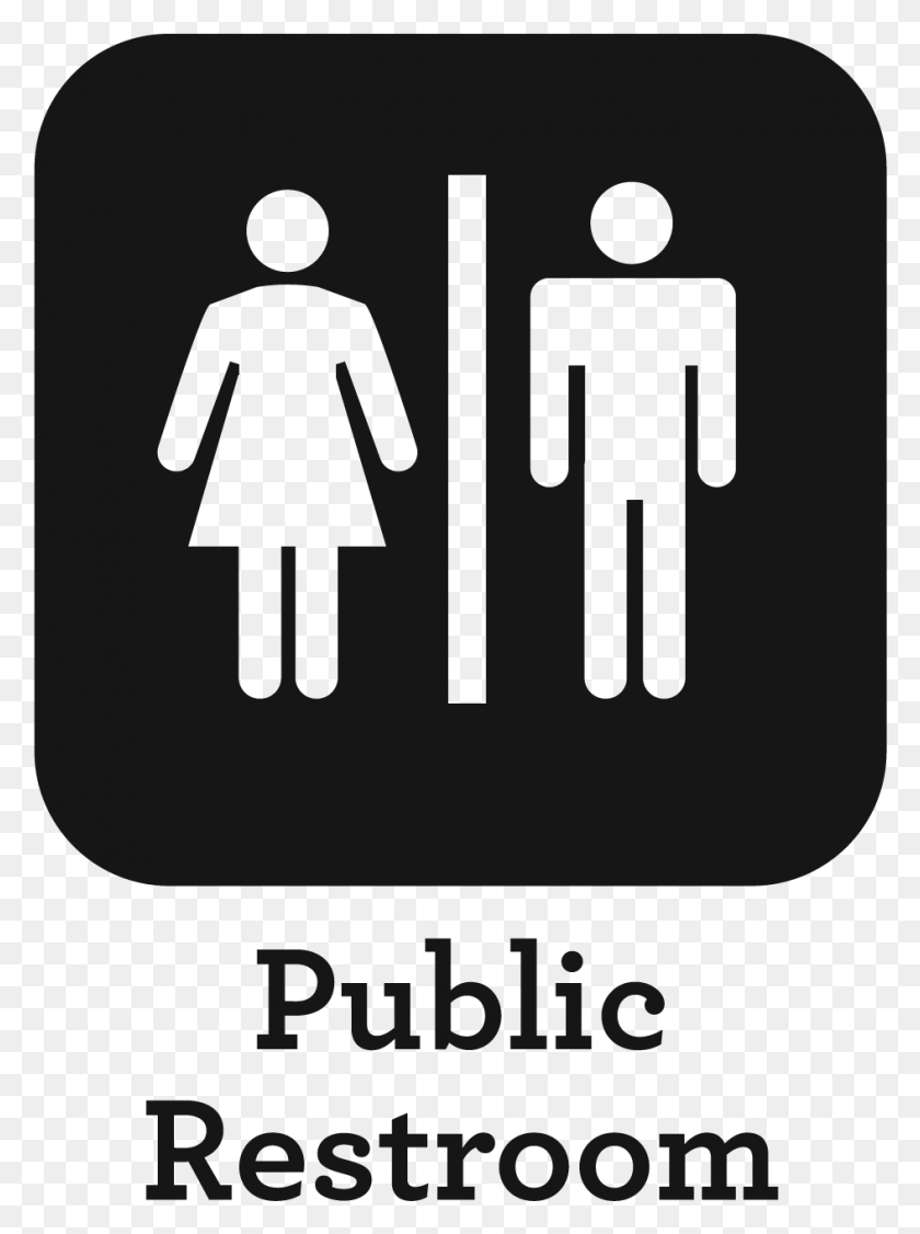 944x1291 Restroom Public Restroom Restroom Sign, Symbol, Tarmac, Asphalt HD PNG Download