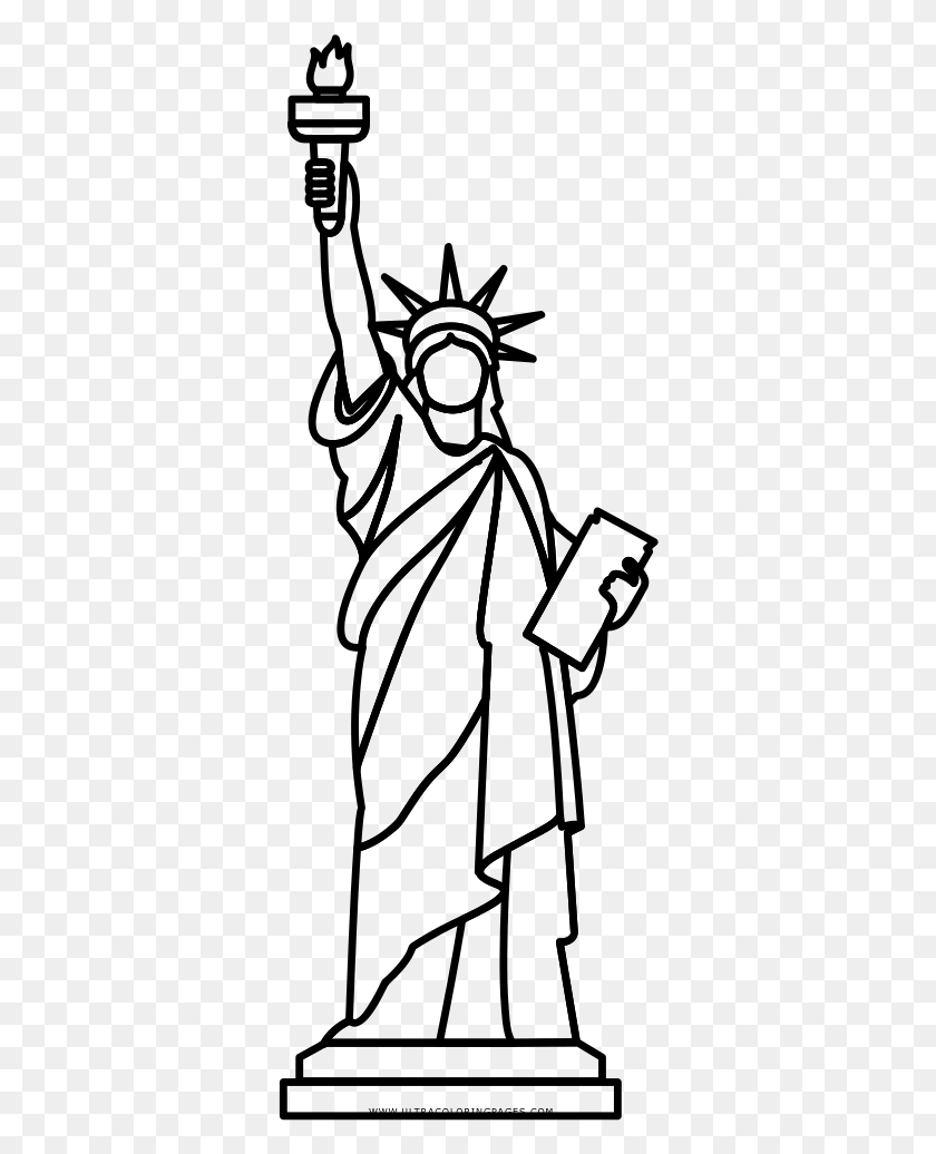 342x976 Изображение Статуя Свободы Рисунок, Серый, Мир Варкрафта Png Скачать
