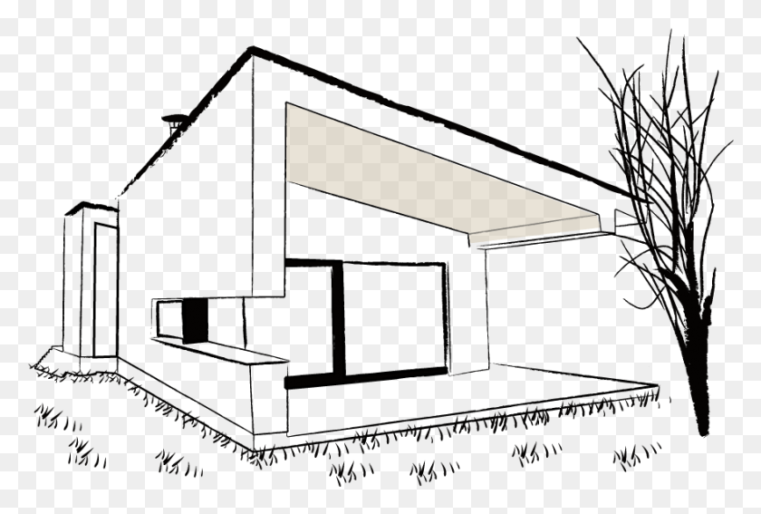 878x571 Resultado De Imagen Para Bocetos Casa Architecture, Wedge, Lighting, Diseño De Interiores Hd Png Download
