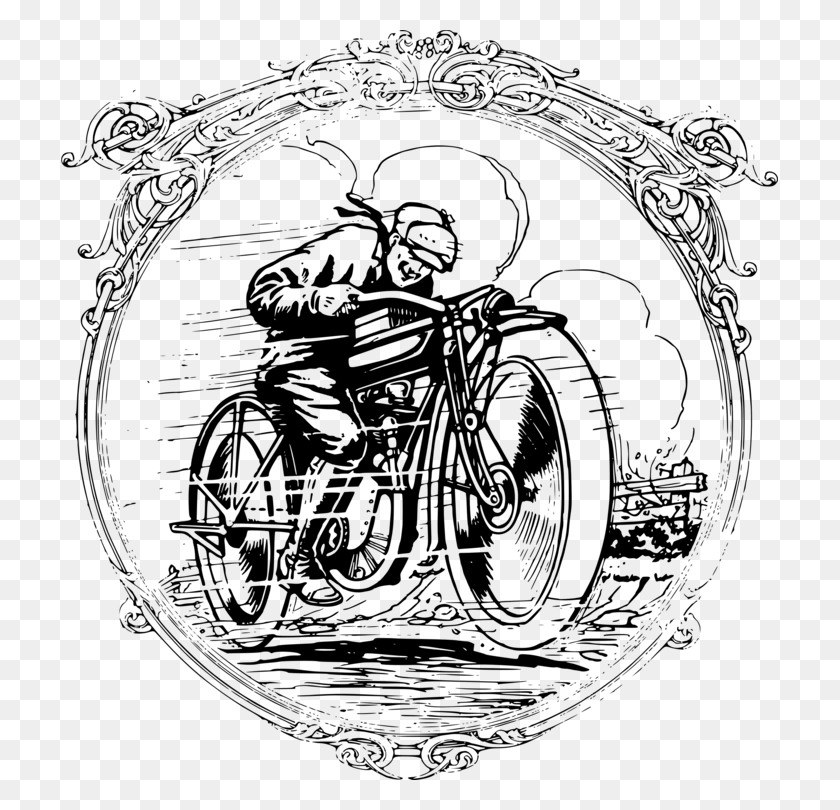 717x750 Retro Clipart Motorbike Vintage Motorcycle Clipart, Gray, World Of Warcraft HD PNG Download