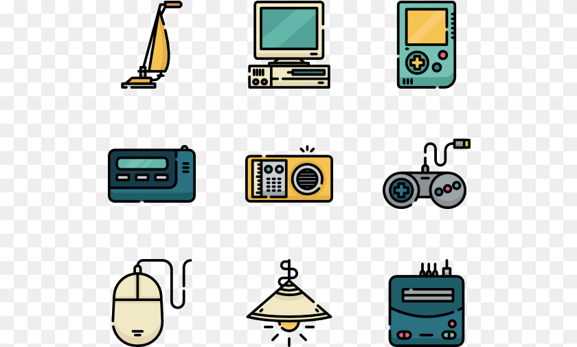 Retro Electronic Clip Art, Computer Hardware, Electronics, Hardware, Computer Sticker PNG