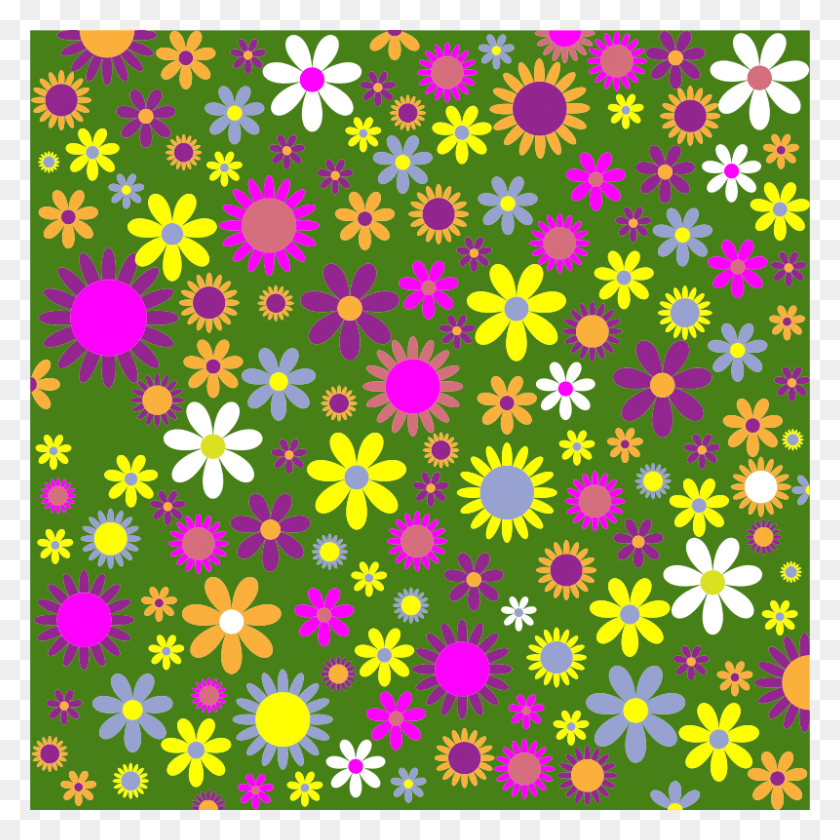 800x800 Retro Flower Pattern Background, Rug, Graphics HD PNG Download