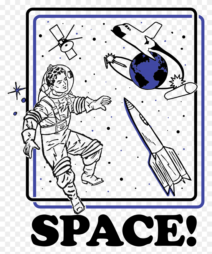 3554x4327 El Espacio Exterior Png / Diseño De Astronauta Estético Retro Retroceso Png